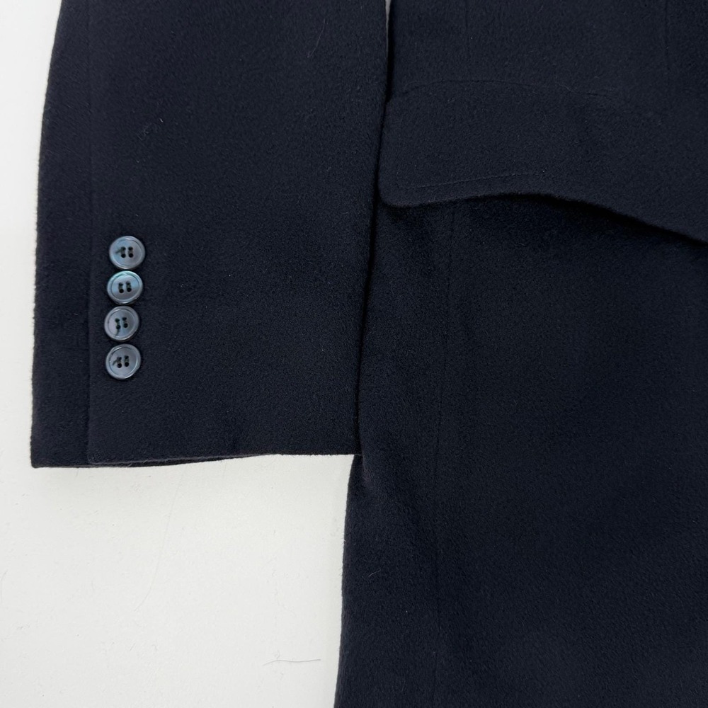 VTG 100% Cashmere Navy Blue Blazer USA Made Classic Tailored Sport Coat 44R - Picture 4 of 14
